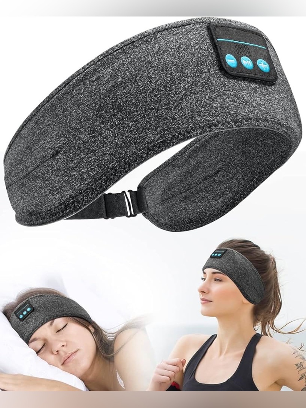 Sleep Headphones, Headband Headphones for Side Sleeper, Soft